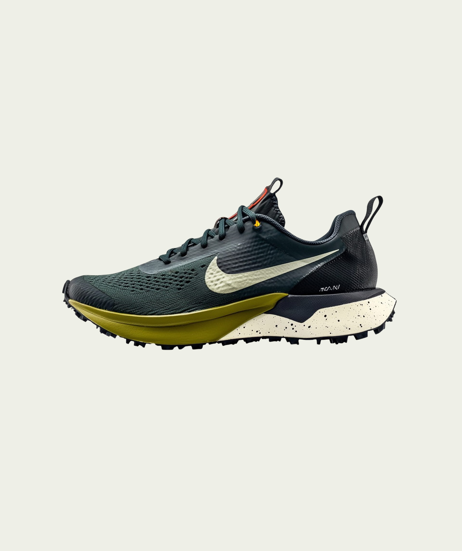 Deep green trail sneaker
