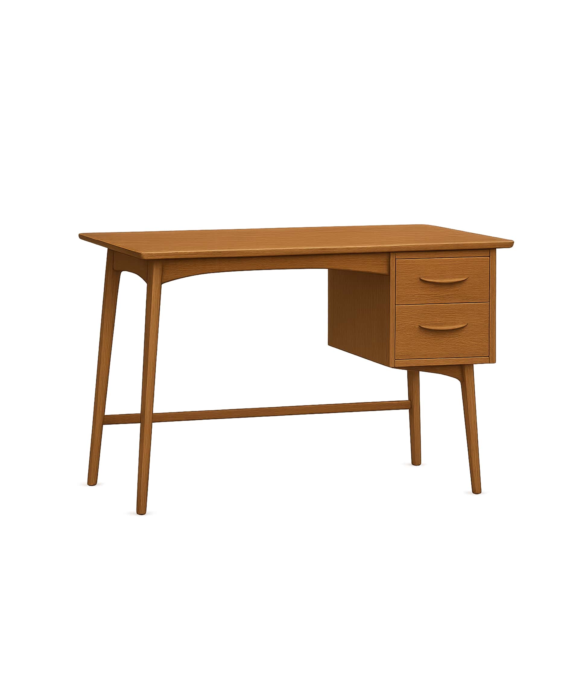 Oak writing desk with drawers
